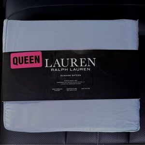 Ralph Lauren Dunham Sateen Queen 300 Thread Count Sheet Set in Mist